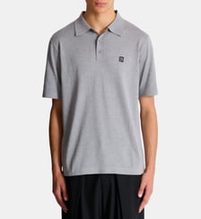 Polo en coton brodé Balmain