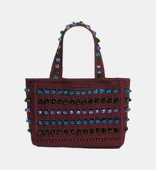 Sac en maille crochet perlé Sandro