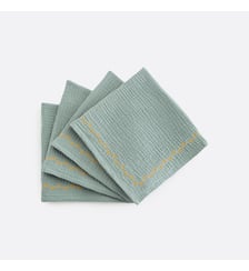 Serviettes de table en gaze de coton brodé La Redoute Interieurs