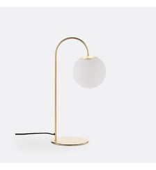 Lampe à poser laiton et verre opaline La Redoute Interieurs
