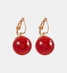 Boucles d'oreilles dormeuses rouges Balaboosté