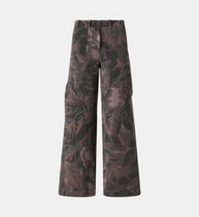 Pantalon cargo en gabardine avec poches asymétriques Pinko
