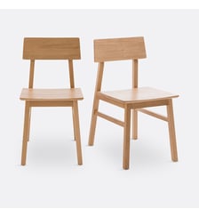 Lot de 2 chaises en chêne massif La Redoute Interieurs