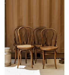 Lot de 4 chaises en bois Claude N°1408- Produit chiné Debongout