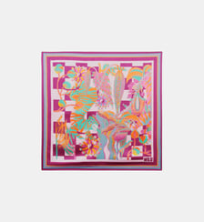 Petit foulard coloré à motifs en polyester recyclé CHESS Wild