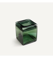 Boîte en verre soufflé à la bouche, hauteur 14 cm AM.PM