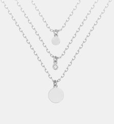 Collier triple chaînes États d'Âme en Argent avec diamant blanc La Garçonne Diamant