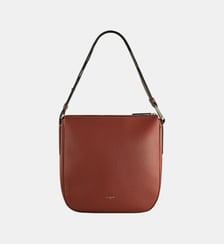 Sac hobo moyen modèle Madeleine en cuir de taurillon grainé Le Tanneur