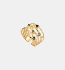 Bague verte plaquée or - drib deluxe Caroline Najman