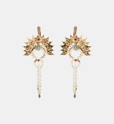 Boucles d'oreilles pendantes couronne avec chaînes MOSTY Hipanema