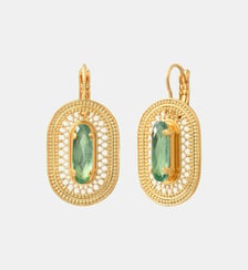 Boucles d'oreilles dormeuses   doré à l'or fin - Noor Satellite