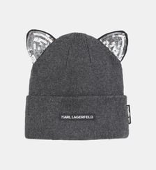 Chapeau tricoté avec une oreille élégante Karl Lagerfeld Kids
