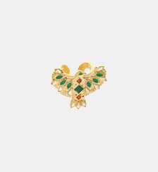 Bague ajustable avec cabochon central avec strass MANGROV Hipanema
