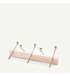 Bougeoir centre de table en travertin, hauteur 21,3 cm AM.PM