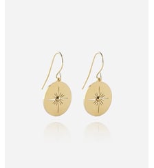 Boucles d'oreilles Aztèque  en Acier doré Zag Bijoux
