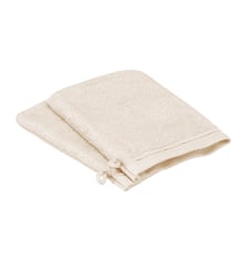 Lot de 2 gants de toilette en coton bio, DOUCEUR NATURE Blanc Cerise