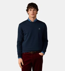 Sweat En Coton À Col Rond Avec Logo Hackett London