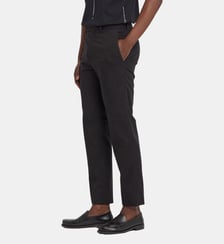 pantalon Lucky Slim en coton noir Agnès b.
