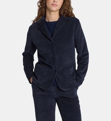 veste New College en jersey de velours bleu Agnès b.