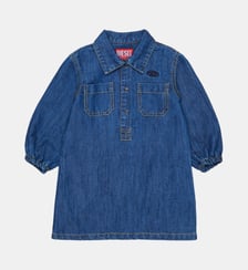 Robe en denim avec logo Diesel Kids