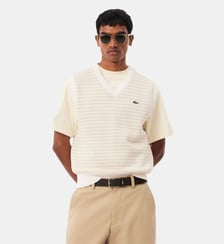 Pull sans manches rayé Lacoste