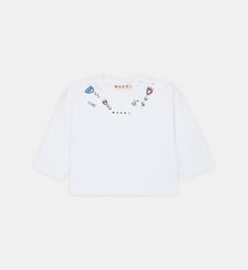 T-shirt manches longues avec logo Marni