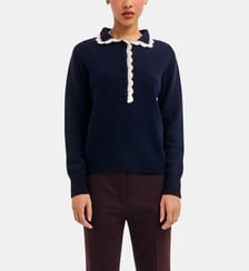 Pull en laine à col polo fantaisie - ROSS Pablo