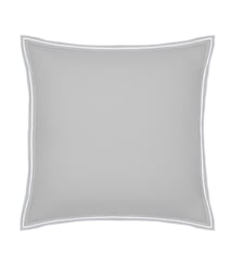 Taie D'oreiller Pure White Percale Lavée Pink  Finition Black Drouault