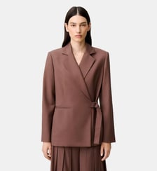 Veste droite double boucle argentée Claudie Pierlot