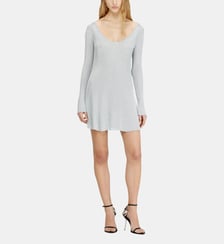 Robe courte en maille côtelée métallisée Diesel