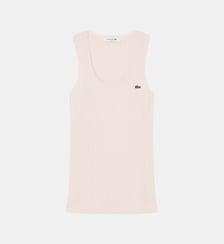 Débardeur coton maille pointelle slim fit Lacoste