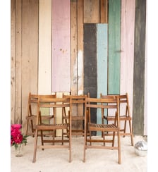 Lot de 5 chaises en bois Claude N°1412- Produit chiné Debongout