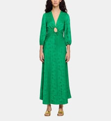 Robe longue imprimé fleur jacquard Sandro