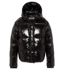Blouson shiny à capuche enfant Schott