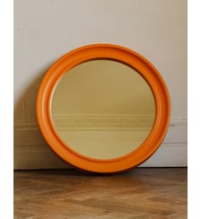 Miroir en fibre de verre orange Igor N°1179- Produit chiné Debongout