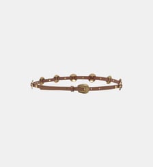 Ceinture fine avec plaques en métal gravées de 1 cm Pinko