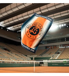Serviette officielle joueur•se Roland-Garros 2026 Carré Blanc