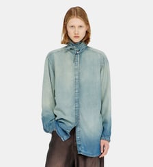 Chemise en denim fluide marbré Diesel