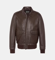 Blouson pilote, cuir d'agneau. Schott