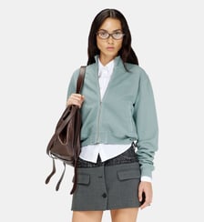 Sweat-shirt zippé avec Oval D argenté Diesel