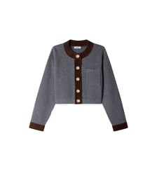 Cardigan empiècements suède Sandro