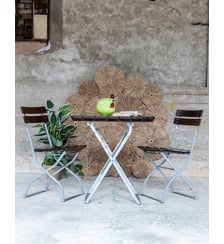 Ensemble de table et chaises pliantes d'extérieur Auguste N°21- Produit chiné Debongout