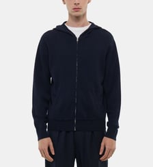 Cardigan à capuche en laine et coton Fursac