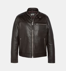 Blouson motard, cuir d'agneau Schott
