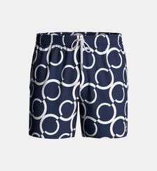 Short de bain motif ondulation à suspensoir Impetus