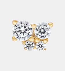 Boucle d'oreille puce Flocon argent Nebuleuse Bijoux