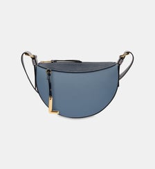  Sac Faubourg demi lune en cuir signature Lancel