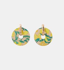Boucles d'oreilles rondes Balagane imprimé citron Balaboosté
