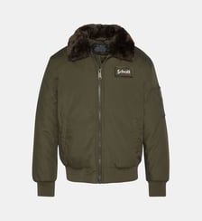 Blouson aviateur col effet fourrure  Schott
