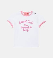 T-shirt avec logo sur la poitrine Diesel Kids